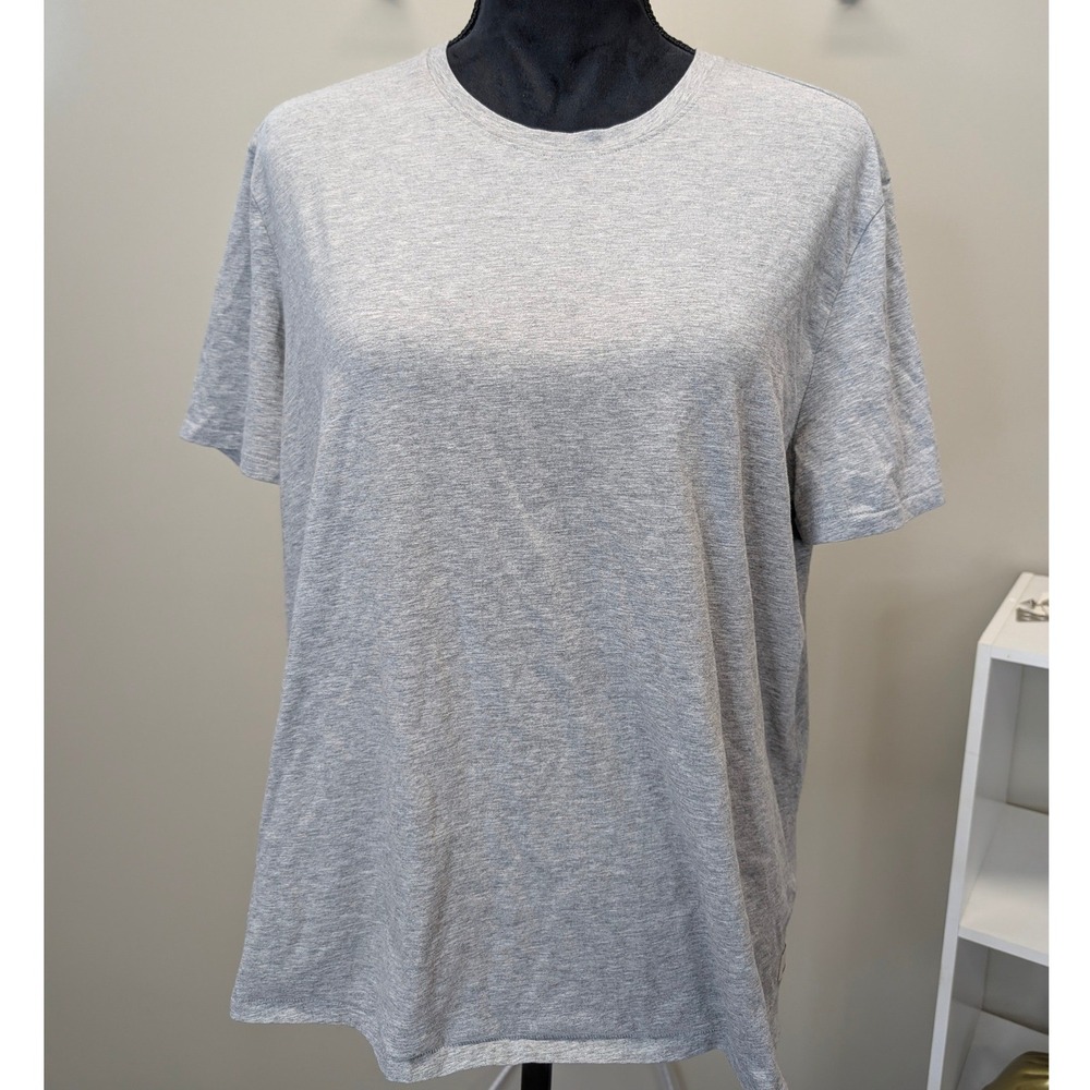Vuori Light Grey Heather Cotton Blend Short Sleeve Crewneck Tee Shirt L